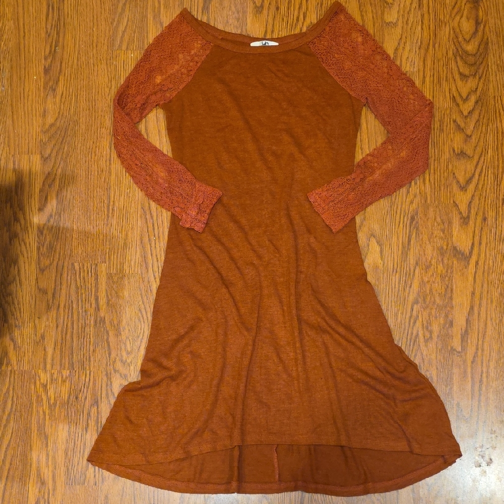 Ya Los Angeles Terracotta Long Sleeve Dress